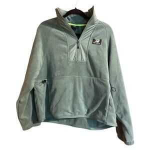 Women's New Balance Size M Fleece 1/4 zip jacket Jade Green NEW